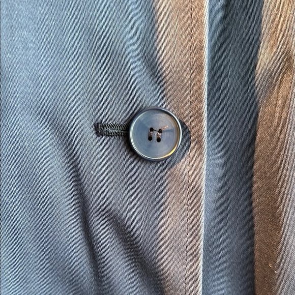 Vintage Saint Laurent Rive Gauche Women's Blue Twill Work Jacket - Picture 5 of 6